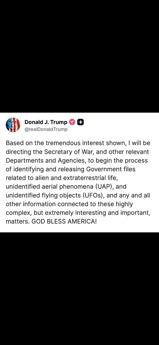 Trump Comments Spark Interest in UFO Disclosure Policies - Donald Trump Just Said This
