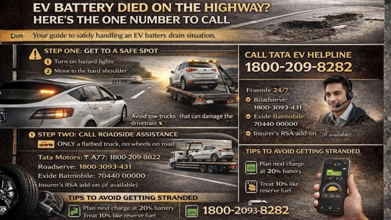 Essential Guide: What to Do If Your EV Battery Dies - EV Battery Died On The Highway? Here Are Emergency Numbers To Call