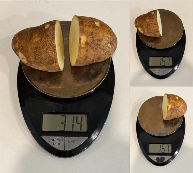 The Unexpected Precision of a Perfectly Halved Potato - I Cut A Potato Exactly In Half.