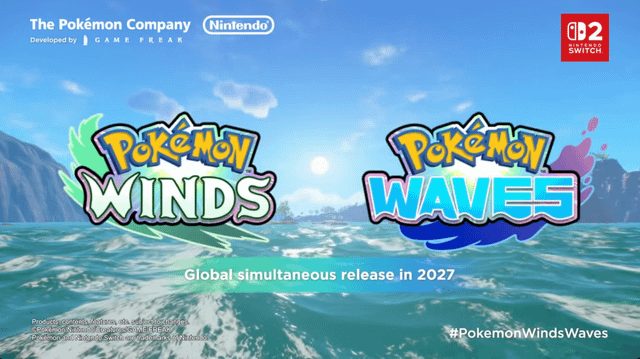 2027 Sees Launch of Pokémon Winds and Waves Games - Pokemon Winds/Waves Announced For 2027