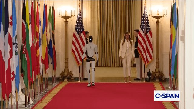 First Lady Melania Trump Showcases AI Robot at Education Summit