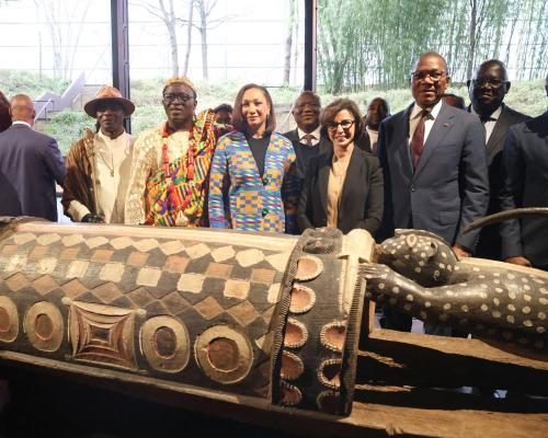 Côte d’Ivoire Celebrates Return of Historic Talking Drum - France Returns Sacred Talking Drum Looted From Côte D’Ivoire Over 100 Years Ago