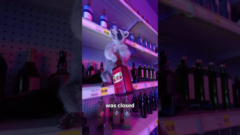 Raccoon Causes Stir After Getting Into Liquor Store - This Raccoon Broke Into A Liquor Store And Got Drunk 😳