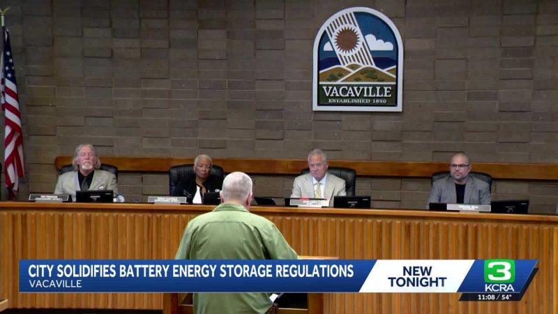 Vacaville City Council Greenlights Battery Energy Storage Ordinance - Vacaville City Council Unanimously Approves Ordinance For Battery Energy Storage Sites