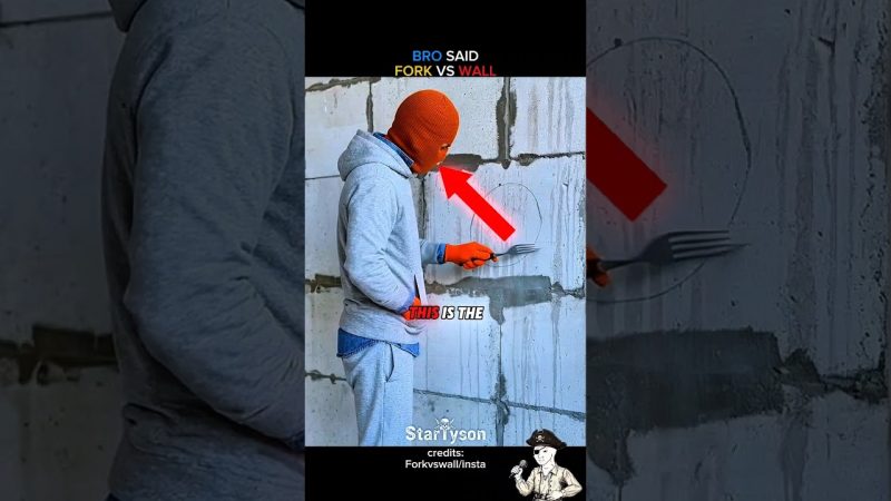 Unique Viral Video Features Man Scratching Concrete Wall - He Is Scratching Concrete Wall With A Fork 😲
