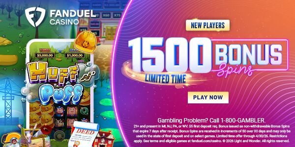 FanDuel Casino Launches Exciting New Promo with 1,500 Spins - Long-awaited New FanDuel Casino Promo Offers 1,500 Bonus Spins After $5 Deposit