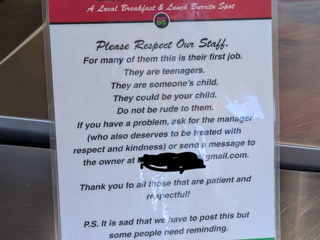Local Burrito Shop Offers Free Meals with a Twist - Local Burrito Shop Had This Sign Up.