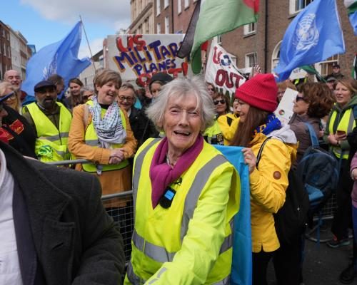 91-Year-Old Activist Walks Ireland to Protest US Military Flights - Peace Activist, 91, Walks Across Ireland In Protest Against US Military Stopovers
